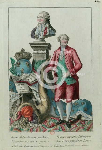 Portrait of Jacques Necker (1732-1804), 1781. Creator: Anonymous.