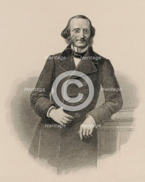 Portrait of Jacques Offenbach (1819-1880), 1860. Creator: Weger, August (1823-1892).