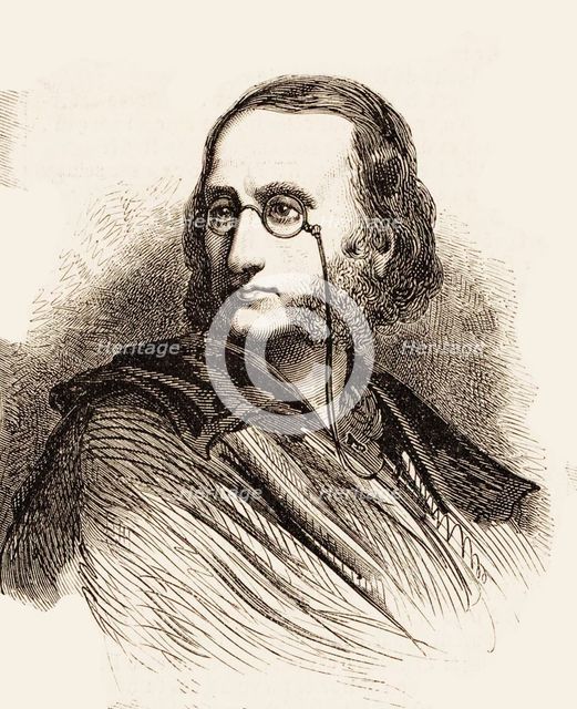 Portrait of Jacques Offenbach (1819-1880), 1860. Creator: Doré, Gustave (1832-1883).