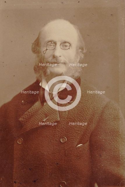 Portrait of Jacques Offenbach (1819-1880), 1870. Creator: Nadar, Gaspard-Félix (1820-1910).