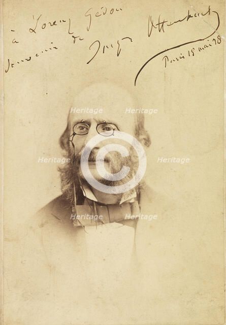 Portrait of Jacques Offenbach (1819-1880), 1878. Creator: Anonymous.