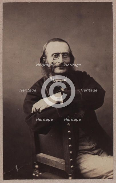 Portrait of Jacques Offenbach (1819-1880), ca 1860. Creator: Nadar, Gaspard-Félix (1820-1910).