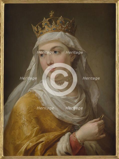 Portrait of Jadwiga of Poland (1373-1399), 1768-1771. Creator: Bacciarelli, Marcello (1731-1818).