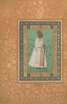 Portrait of Jadun Rai Deccani, Folio from the Shah Jahan Album, recto: ca. 1622; verso: ca. 1530-50. Creators: Hashim, Mir Ali Haravi