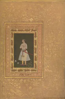 Portrait of Jahangir Beg, Jansipar Khan, Folio from the Shah Jahan Album, ca. 1627. Creators: Balchand, Mir Ali Haravi