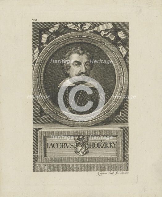 Portrait of Jakub Horcicky z Tepence (1575-1622) . Creator: Balzer, Johann (1738-1799).