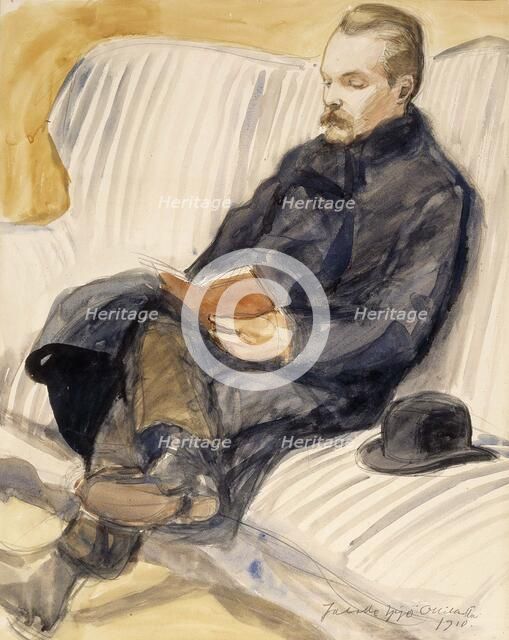 Portrait of Jalo Sihtola, 1910. Creator: Yrjö Aleksander Ollila.