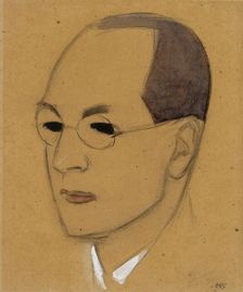 Portrait of Jalo Sihtola, sketch, 1928. Creator: Helene Schjerfbeck