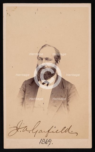 Portrait of James Abram Garfield (1831-1881), 1869. Creator: Stein Bros.