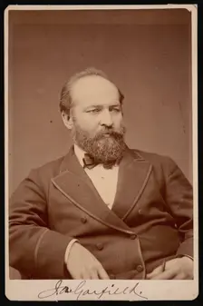 Portrait of James Abram Garfield (1831-1881), Before 1876. Creator: Brady's National Photographic Portrait Galleries