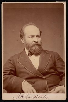 Portrait of James Abram Garfield (1831-1881), Before 1876. Creator: Brady's National Photographic Portrait Galleries