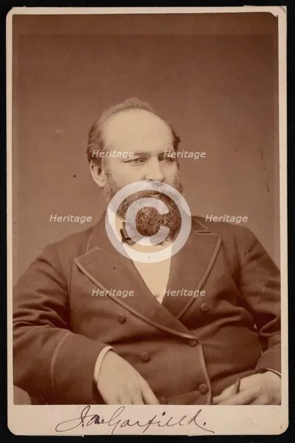 Portrait of James Abram Garfield (1831-1881), Before 1876. Creator: Brady's National Photographic Portrait Galleries.