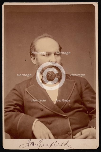 Portrait of James Abram Garfield (1831-1881), Before 1876. Creator: Brady's National Photographic Portrait Galleries.