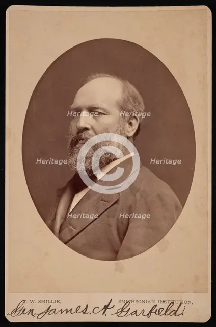 Portrait of James Abram Garfield (1831-1881), June 1880. Creator: Thomas William Smillie.