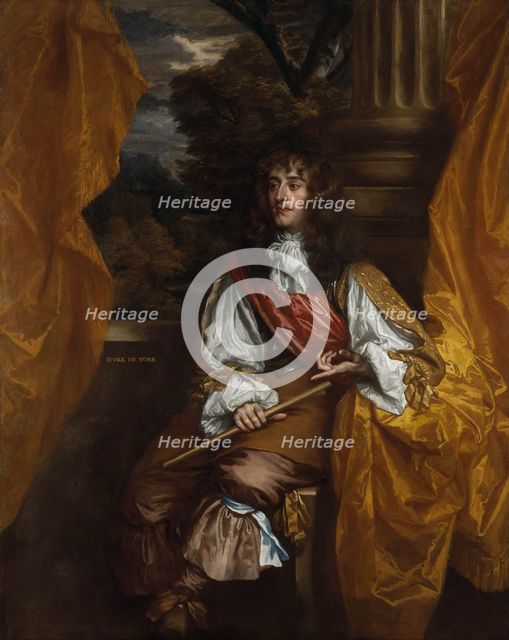 Portrait of James II of England (1633-1701), 1661. Artist: Lely, Sir Peter (1618-1680)