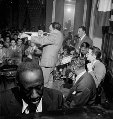 Portrait of James P. (James Price) Johnson, Marty Marsala, Albert Nicholas...Webster Hall, NY, 1947. Creator: William Paul Gottlieb