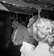 Portrait of James P. (James Price) Johnson and Marty Marsala, Riverboat on the Hudson, N.Y., 1947. Creator: William Paul Gottlieb