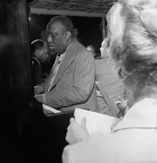 Portrait of James P. (James Price) Johnson, Riverboat on the Hudson, N.Y., ca. July 1947. Creator: William Paul Gottlieb