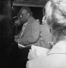 Portrait of James P. (James Price) Johnson, Riverboat on the Hudson, N.Y., ca. July 1947. Creator: William Paul Gottlieb