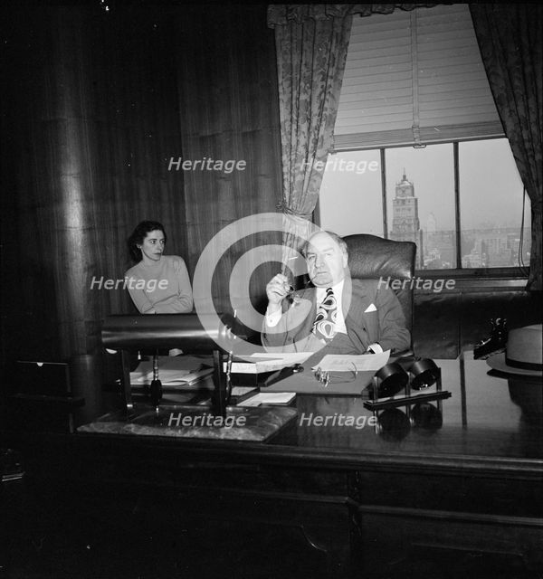 Portrait of James Petrillo in his office, New York, N.Y., ca. Feb. 1947. Creator: William Paul Gottlieb.