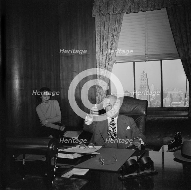 Portrait of James Petrillo in his office, New York, N.Y., ca. Feb. 1947. Creator: William Paul Gottlieb.