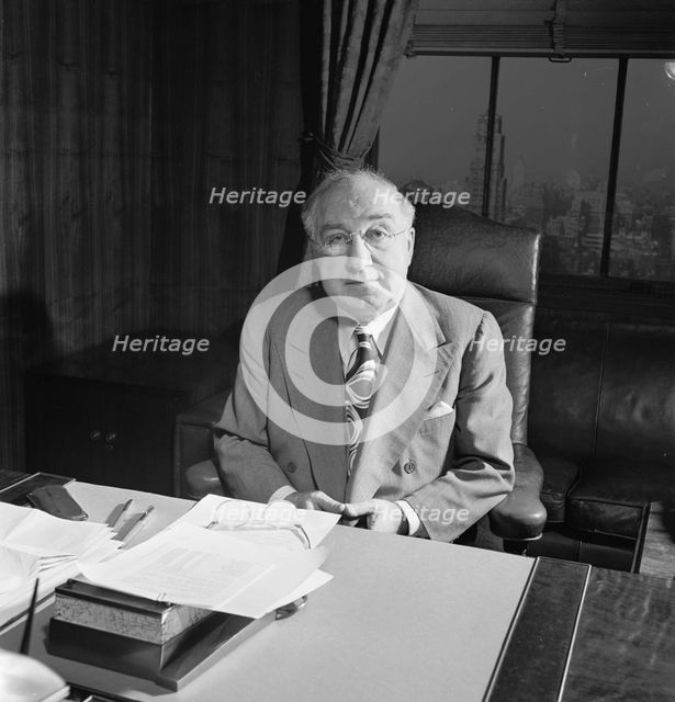 Portrait of James Petrillo in his office, New York, N.Y., ca. Feb. 1947. Creator: William Paul Gottlieb.
