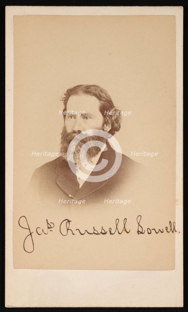 Portrait of James Russell Lowell (1819-1891), Circa 1870s. Creator: Purdy & Frear.