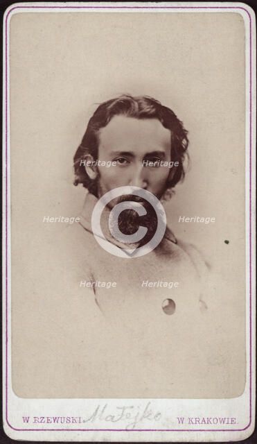 Portrait of Jan Matejko (1838-1893), c. 1880. Creator: Photo studio Waleri Rzewuski.