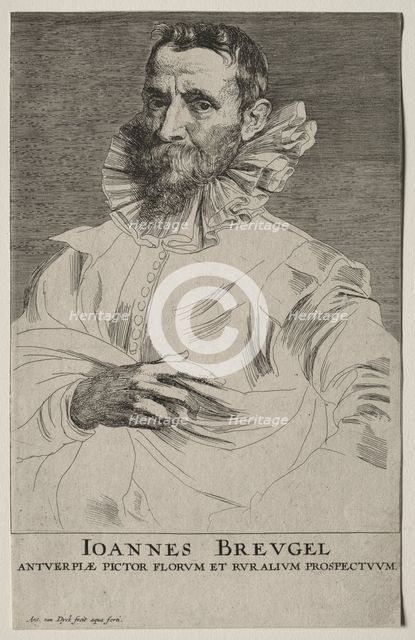 Portrait of Jan Brueghel. Creator: Anthony van Dyck (Flemish, 1599-1641).