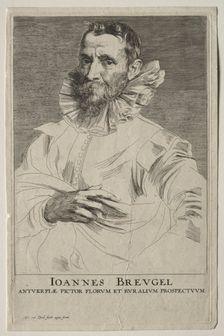 Portrait of Jan Brueghel. Creator: Anthony van Dyck (Flemish, 1599-1641)