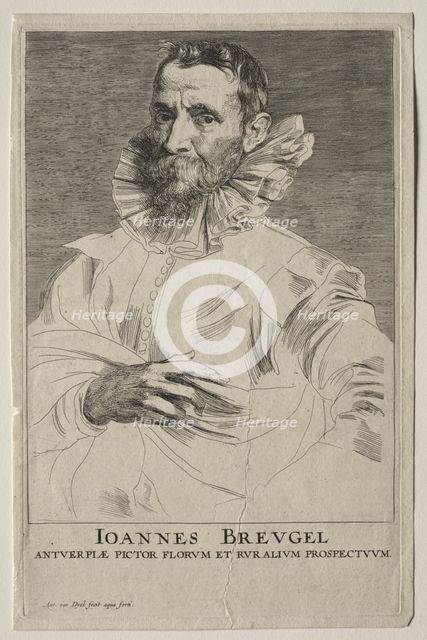 Portrait of Jan Brueghel. Creator: Anthony van Dyck (Flemish, 1599-1641).