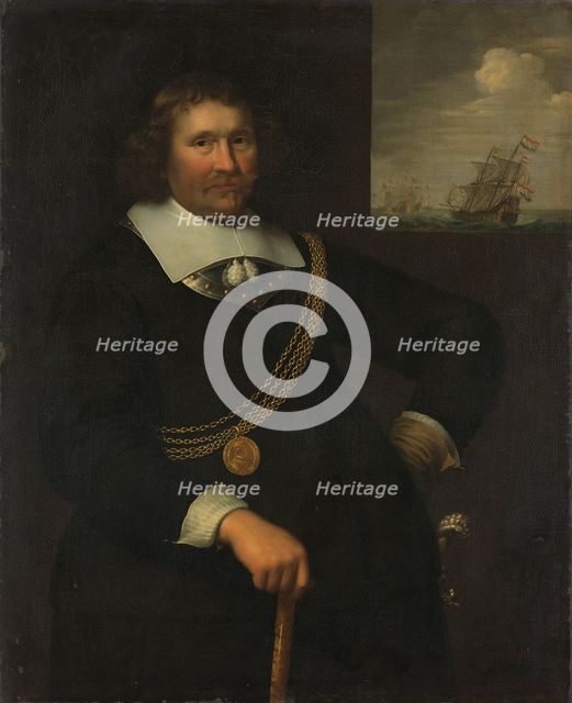 Portrait of Jan Cornelisz Meppel, Lieutenant-Admiral of Holland and West-Friesland, 1661. Creator: Jan Albertsz. Rotius.