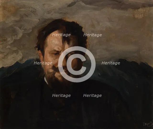 Portrait of Jan Kasprowicz, 1898, [1906]. Creator: Leon Wyczolkowski.