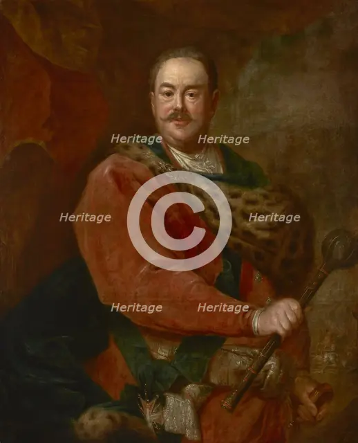 Portrait of Jan Klemens Branicki (1689-1771), Grand Hetman of the Crown, c1750. Creator: Augustyn Mirys.