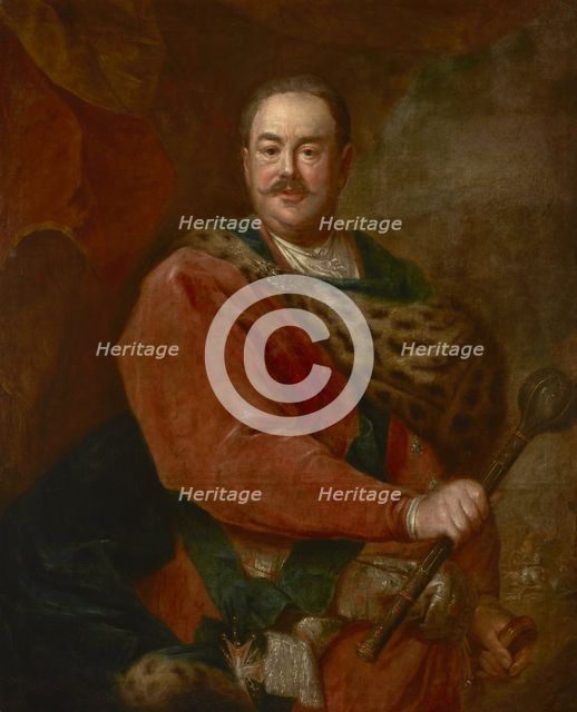 Portrait of Jan Klemens Branicki (1689-1771), Grand Hetman of the Crown, c1750. Creator: Augustyn Mirys.