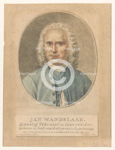 Portrait of Jan Wandelaar, 1759-1820. Creator: Abraham Delfos.
