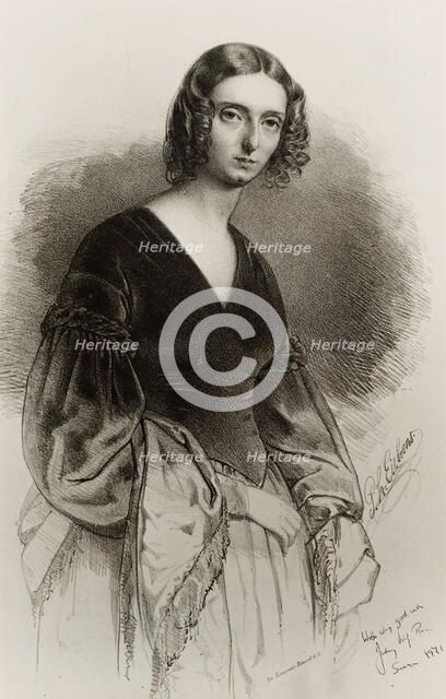 Portrait of Jane Wilhelmina Stirling (1804-1859), 1842. Creator: Eichens, Philipp Hermann (1813-1886).