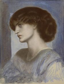 Portrait of Jane Morris, 1868-1874. Creator: Rossetti, Dante Gabriel (1828-1882)
