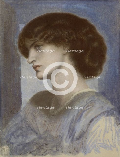 Portrait of Jane Morris, 1868-1874. Creator: Rossetti, Dante Gabriel (1828-1882).