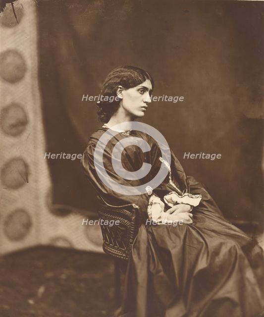 Portrait of Jane Morris (Mrs. William Morris), negative July 1865; print after 1900. Creator: John Robert Parsons.