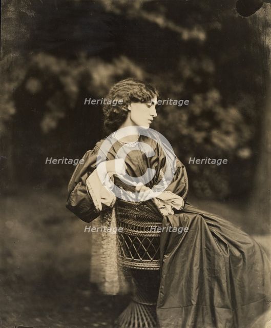Portrait of Jane Morris (Mrs. William Morris), negative July 1865; print after 1900. Creator: John Robert Parsons.