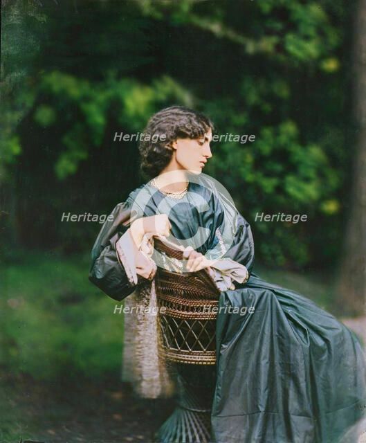 Portrait of Jane Morris (Mrs. William Morris), negative July 1865; print after 1900. Creator: John Robert Parsons.