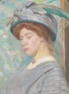 Portrait of Janina Stanislawska, 1908. Creator: Wojciech Weiss