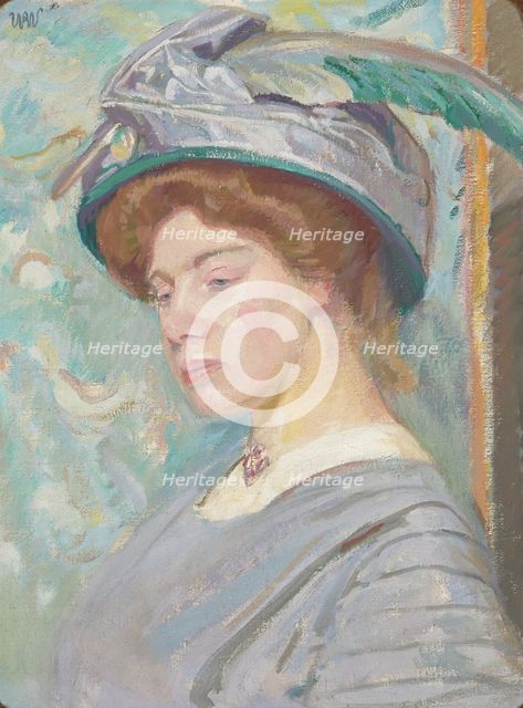 Portrait of Janina Stanislawska, 1908. Creator: Wojciech Weiss.