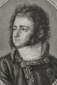 Portrait of Jean-Antoine Marbot (1754-1800), French general and politician, 1879. Creator: Pannemaker