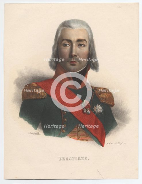 Portrait of Jean-Baptiste Bessières (1768-1813), Marshal of France, 1835. Artist: Mauraisse, Charles Emile (1799-1852)