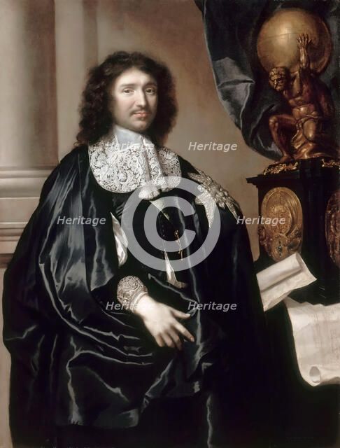 Portrait of Jean-Baptiste Colbert (1619-1683). Artist: Lefèbvre, Claude (1632-1675)
