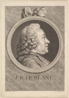 Portrait of Jean-Baptiste Le Blanc, 1750. Creator: Augustin de Saint-Aubin