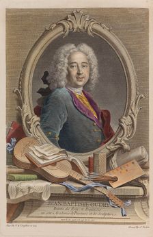Portrait of Jean-Baptiste Oudry (1686-1755) , 1755. Creator: Tardieu, Jacques-Nicolas (1716-1791)