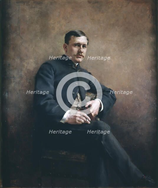 Portrait of Jean-Baptiste Pasteur, 1881. Creator: Edelfelt; Albert Gustaf Aristides (1854-1905).